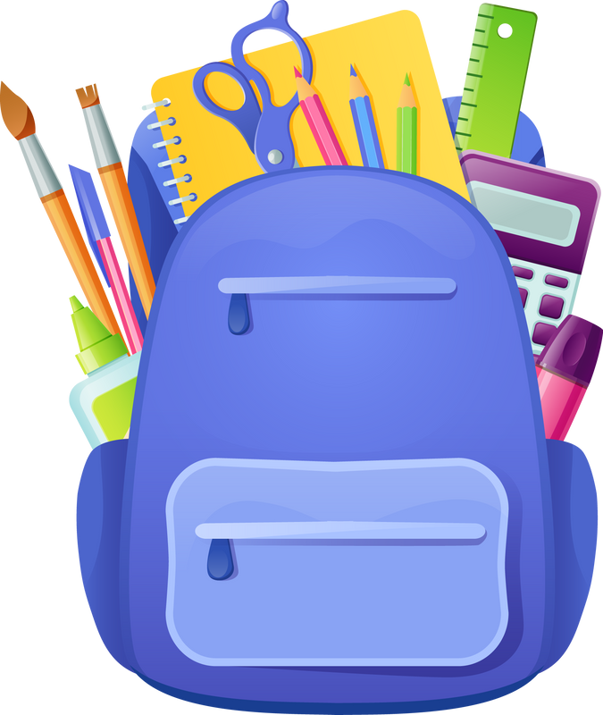 Backpack school supplies