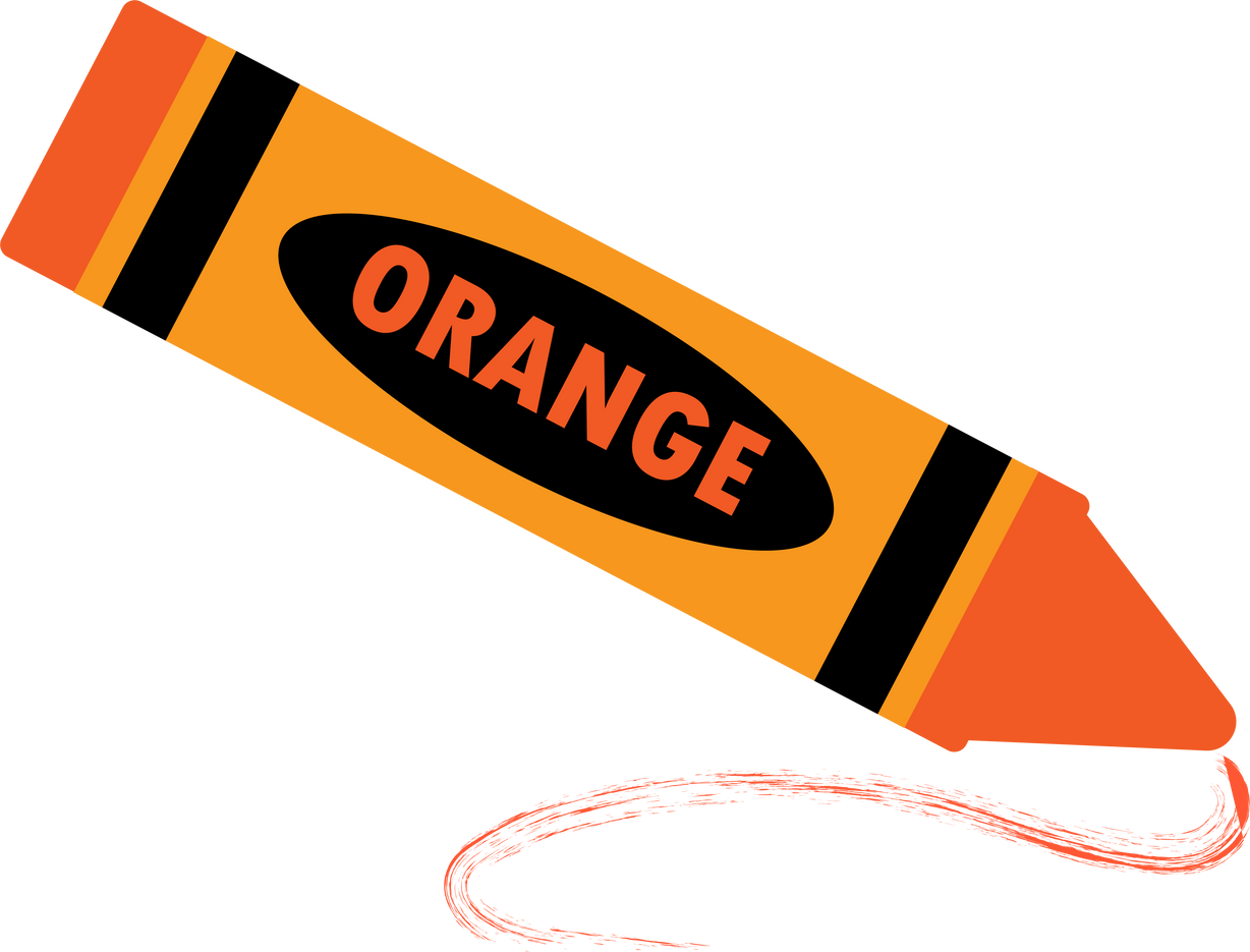 Orange Crayon Illustration