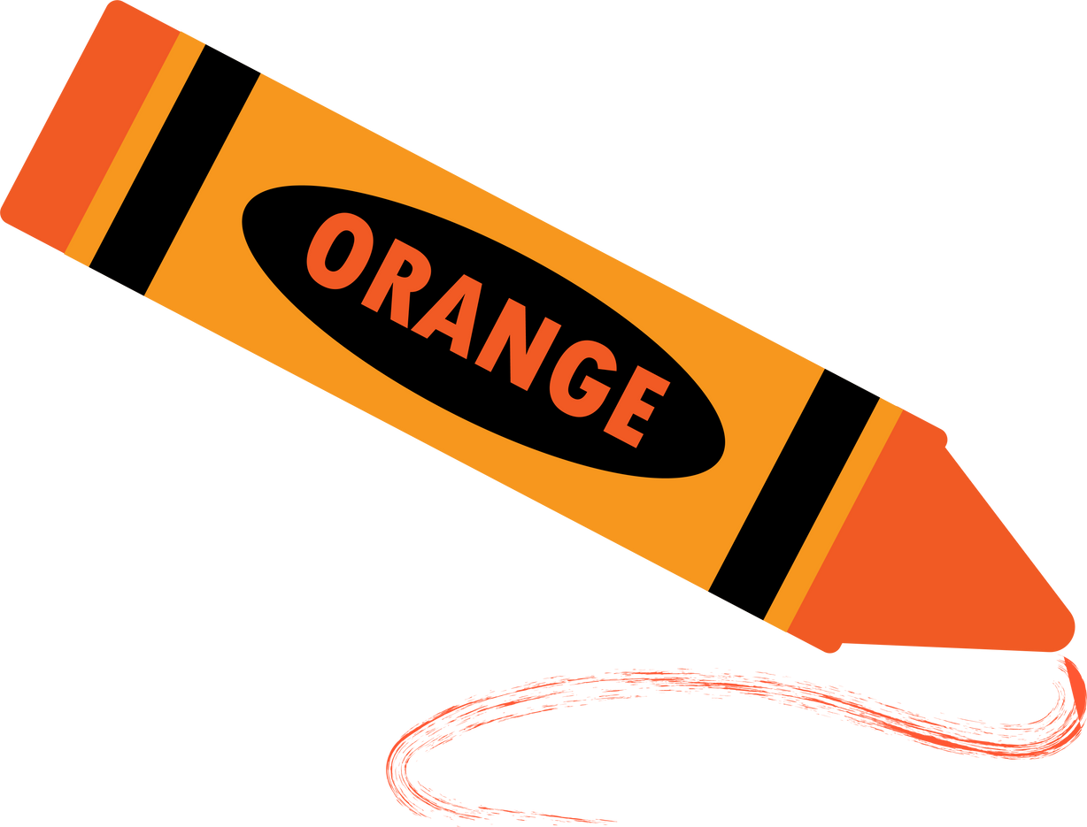 Orange Crayon Illustration